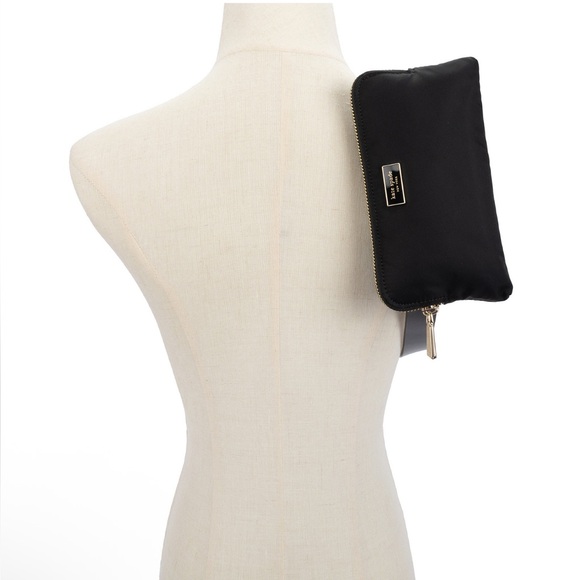 NWT Kate Spade Black Nylon Belt Bag Crossbody Waist Bag Classic - Picture 9 of 10